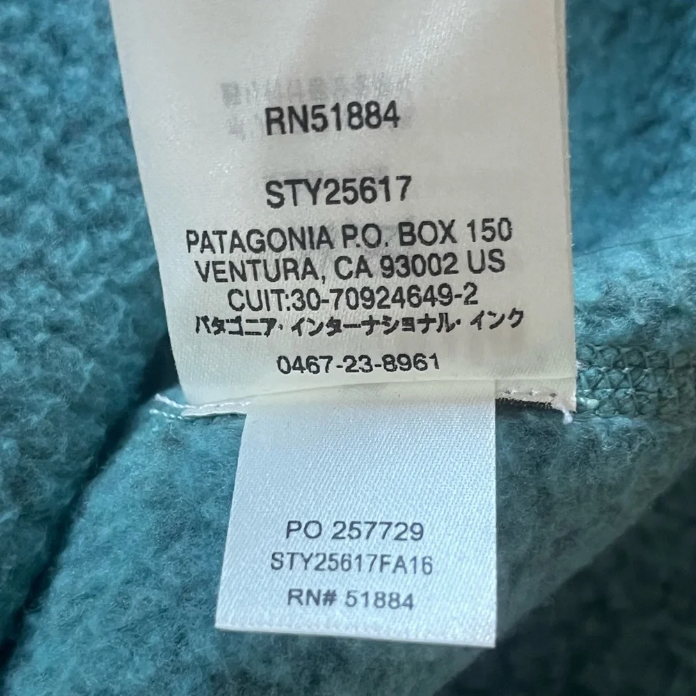 Patagonia Women's Better Sweater 1/4-Zip Teal Green Fleece. Size: Medium. - Picture 10 of 11